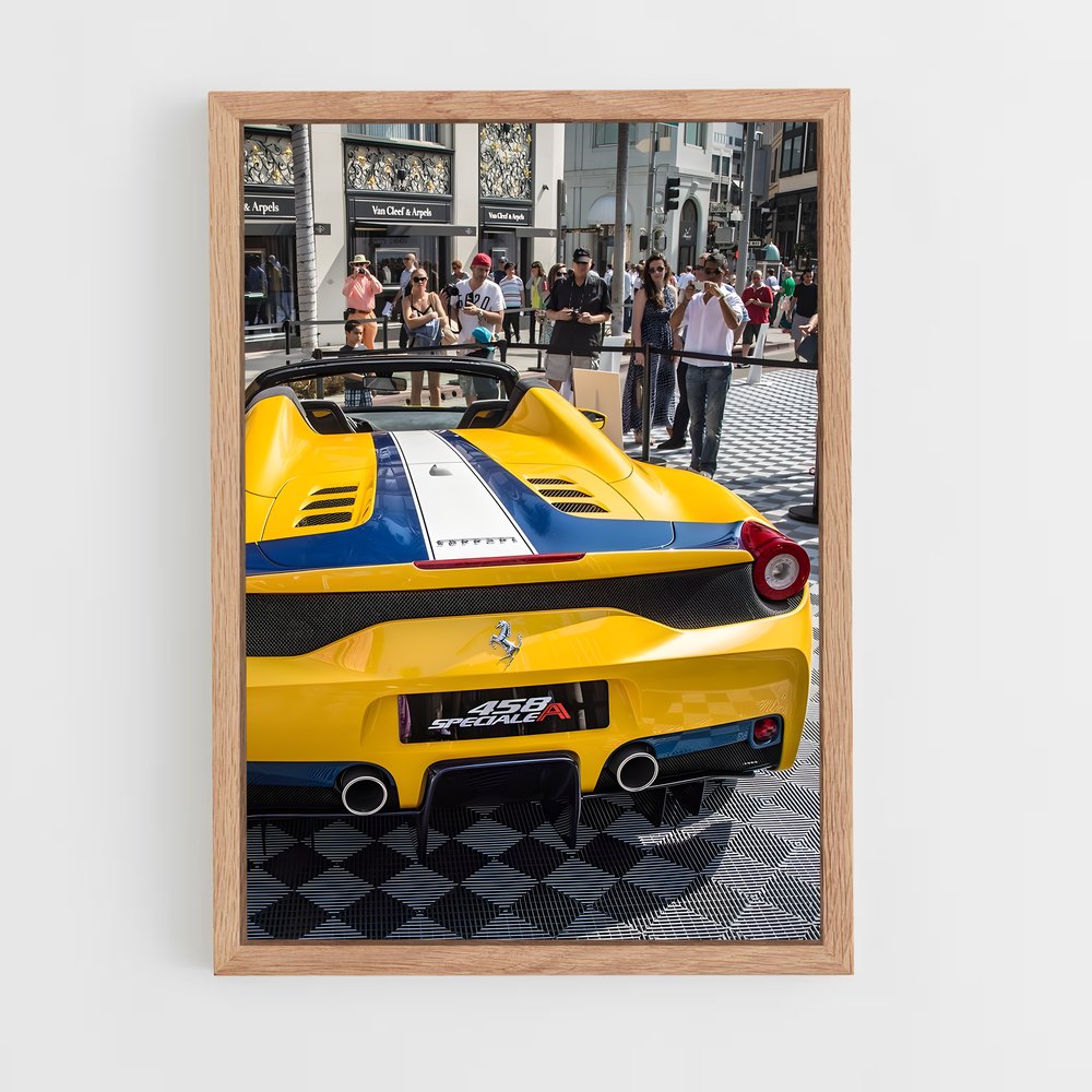 Poster Ferrari Jaune 458 (vue 4)